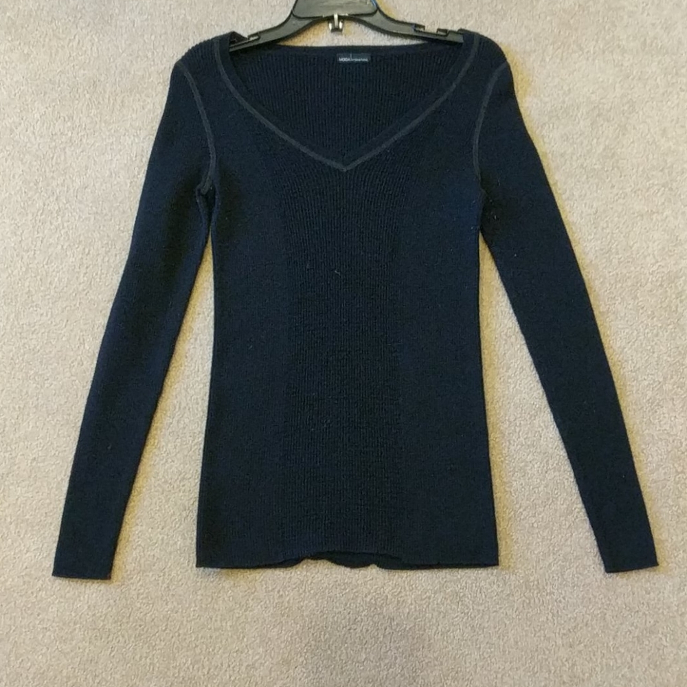Moda International black thermal sweater